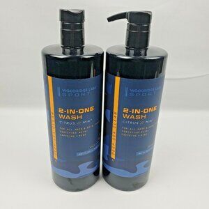 2X Woodridge Labs Sport Mens 2 In One Wash Citrus & Mint 32oz each